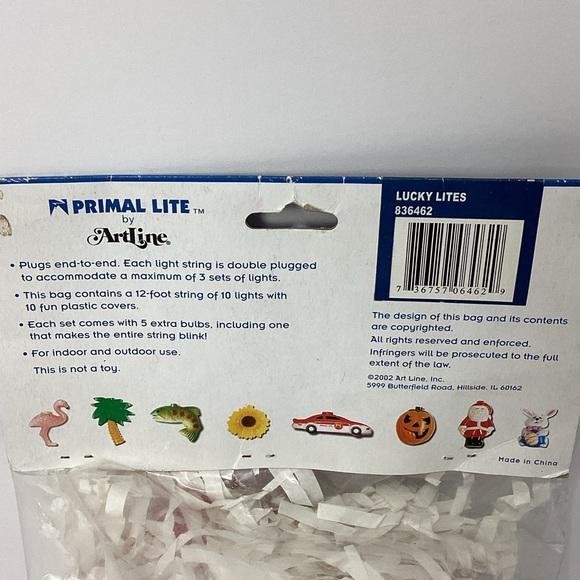 Fun Lights String Light Set Dice and Cards Primal Lite by Artline 2002 nos - Picture 5 of 9